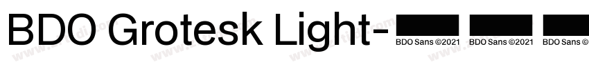BDO Grotesk Light字体转换